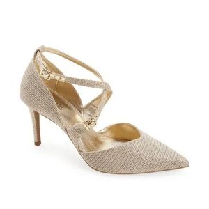 Michael Kors Adela Flex Glitter Chain-Mesh Pump